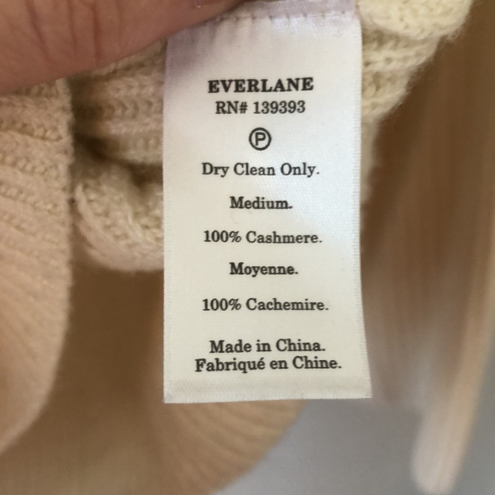 Everlane ivory cashmere sweater size medium - Picture 3 of 6